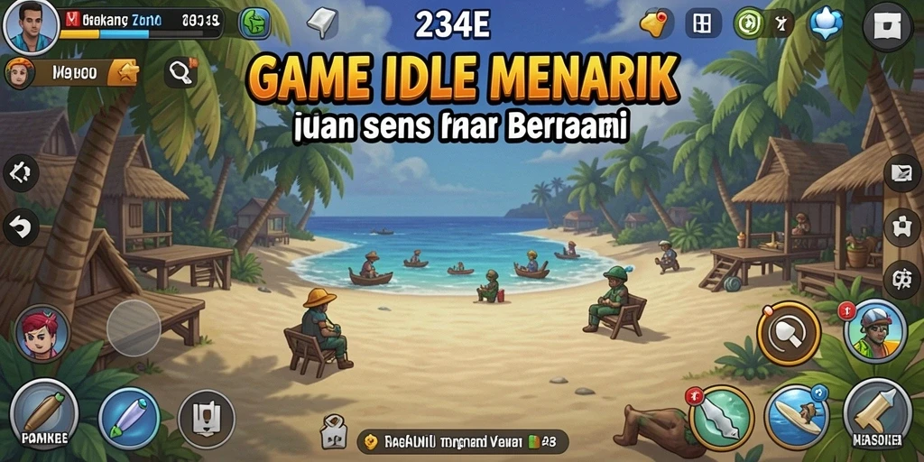 Tampilan gameplay 234E yang menarik dan santai dalam genre Idle.