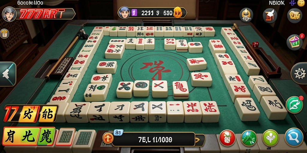 Screenshot gameplay 777RT menampilkan momen seru saat bermain Mahjong.