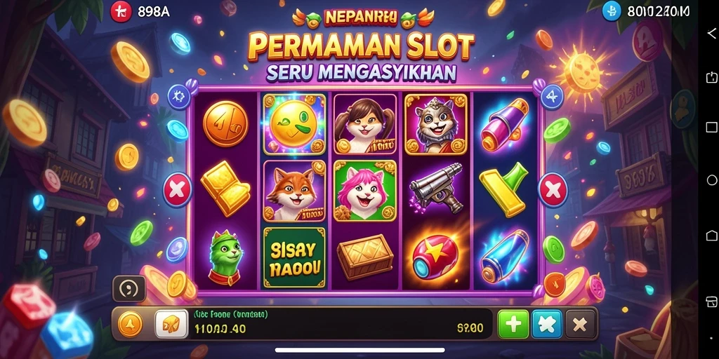 Screenshot gameplay 898A menampilkan putaran slot yang mendebarkan.