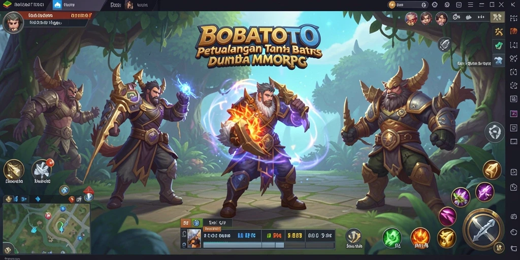Tampilan aksi seru dalam game MMORPG BOBATOTO.
