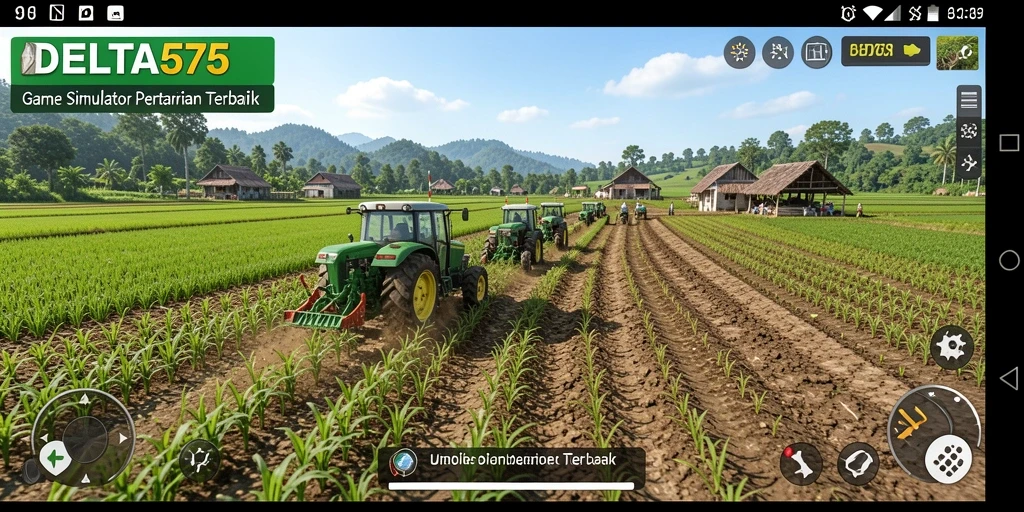 Tampilan gameplay DELTA575 menampilkan aktivitas bertani yang seru.
