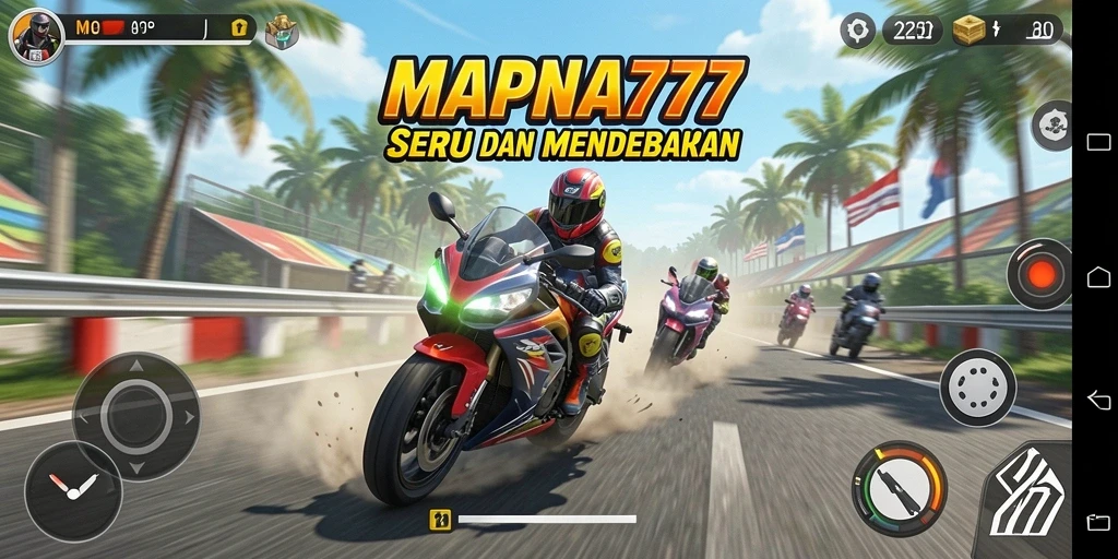 Gameplay seru balapan motor di MAPNA777.