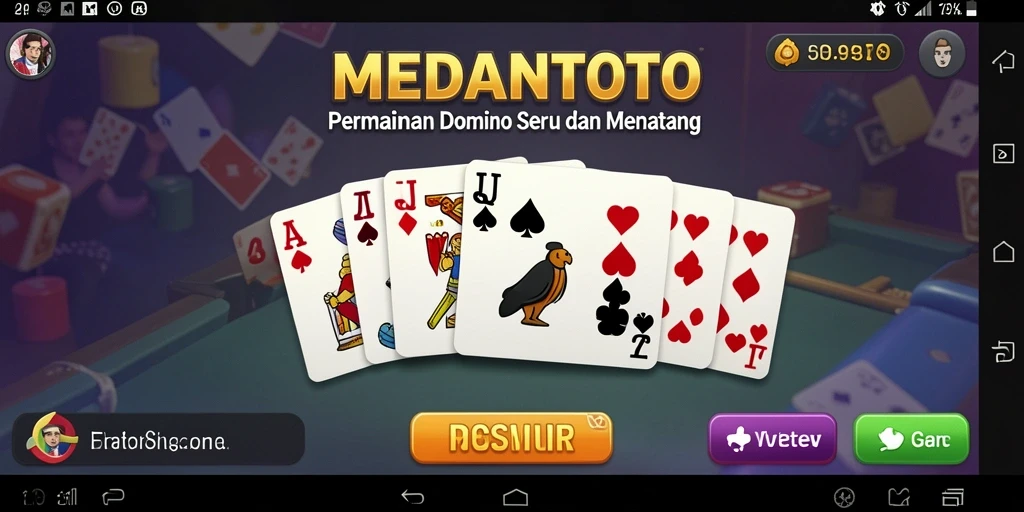 Screenshot gameplay MEDANTOTO yang menunjukkan aksi seru permainan Domino.