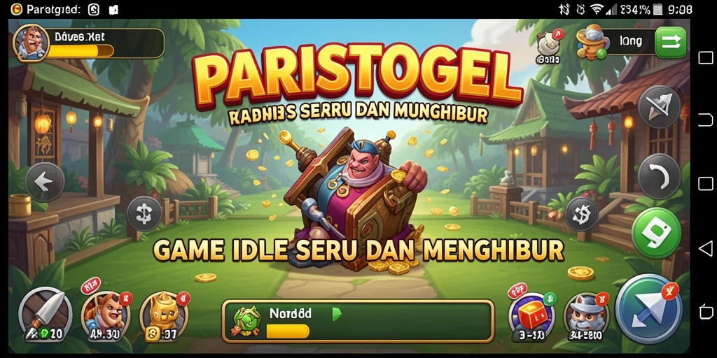 Screenshot gameplay PARISTOGEL saat pemain menikmati fitur Idle.