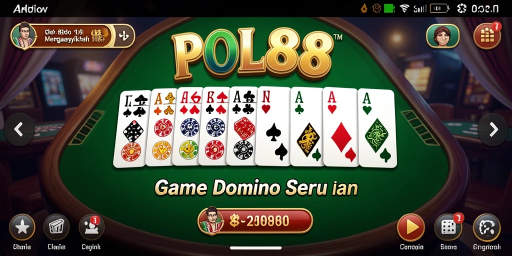 Tampilan gameplay seru POL88 saat bermain Domino.