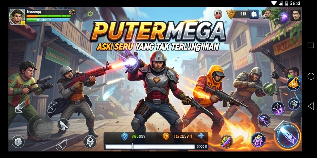 Gameplay PUTERMEGA yang mendebarkan dalam aksi penuh.