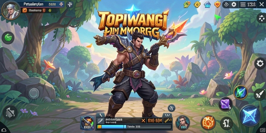 Screenshot gameplay TOPIWANGI menunjukkan aksi seru dalam petualangan MMORPG.