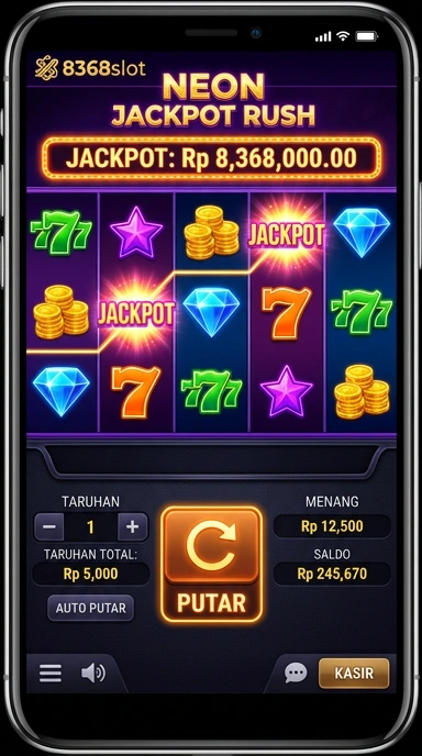 Tampilan antarmuka aplikasi 8368slot yang sederhana dan menarik.